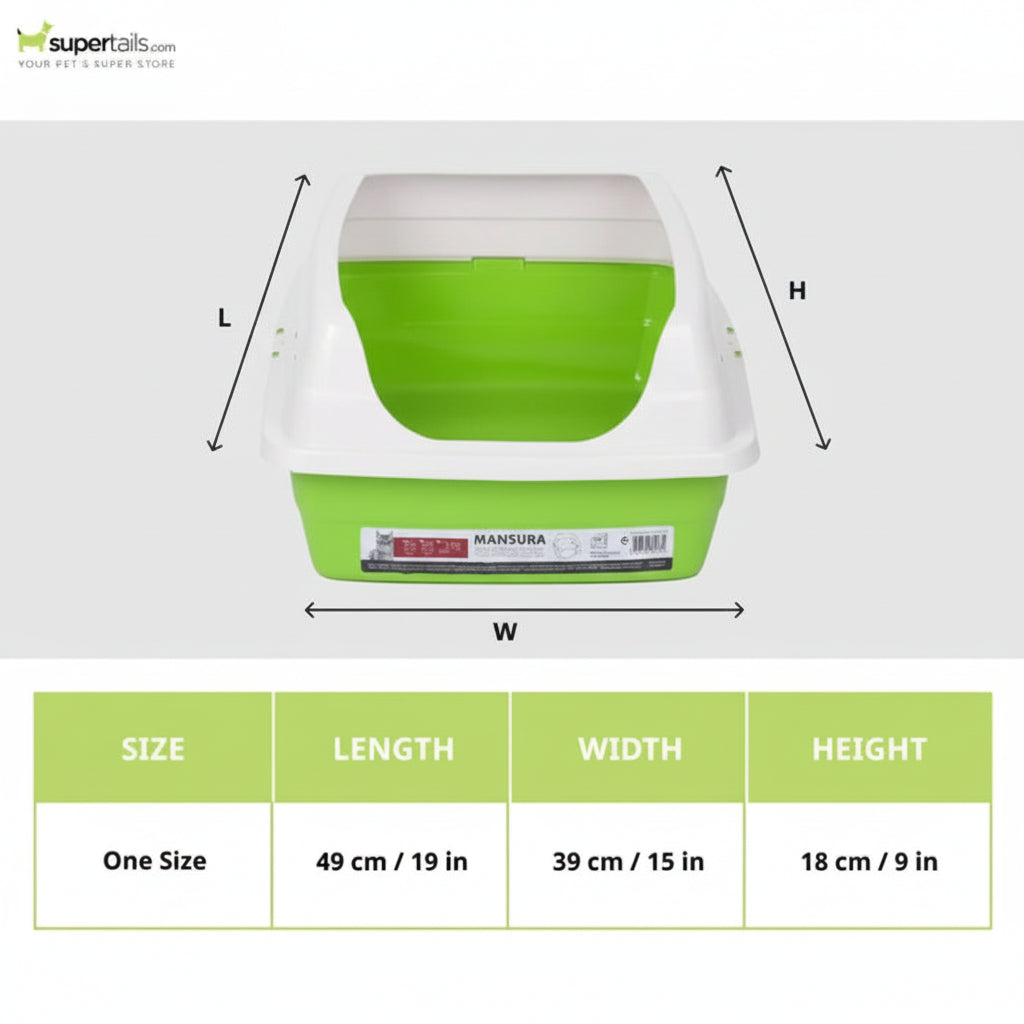 M-Pets Mansura Litter Tray with Rim for Cats
