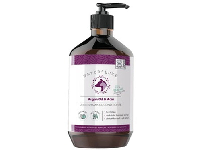 M-Pets Natur'Luxe Argan Oil & Acai 2 in 1 Shampoo Conditioner