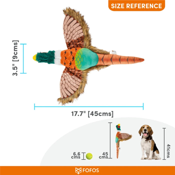 Fofos- Pheasant Plush Toy for Dogs