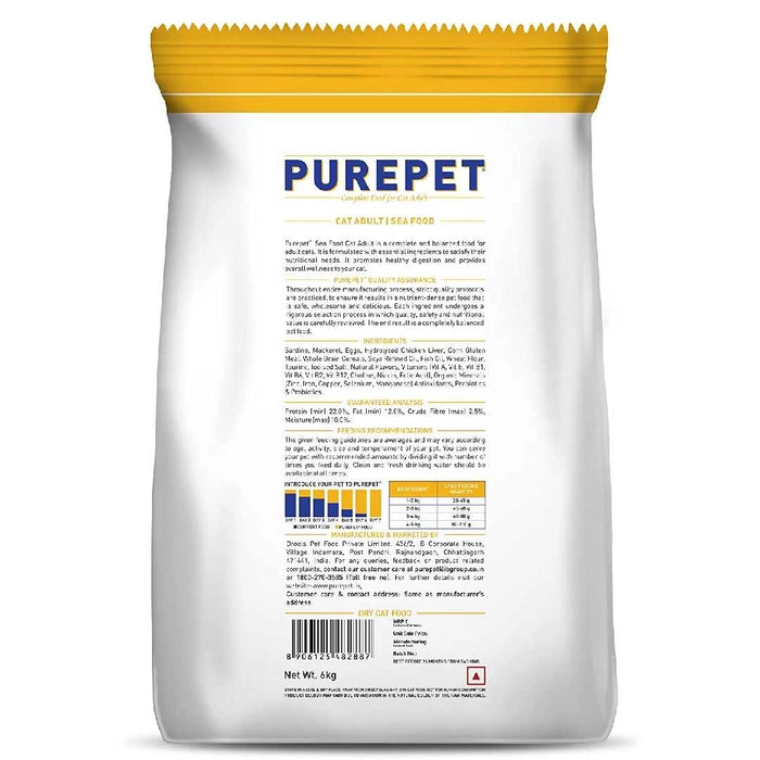 Purepet - Cat Adult Dry Sea Food 6Kg