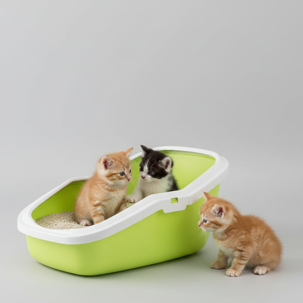 Savic Aseo Cat Litter Tray with a High Back and Rim