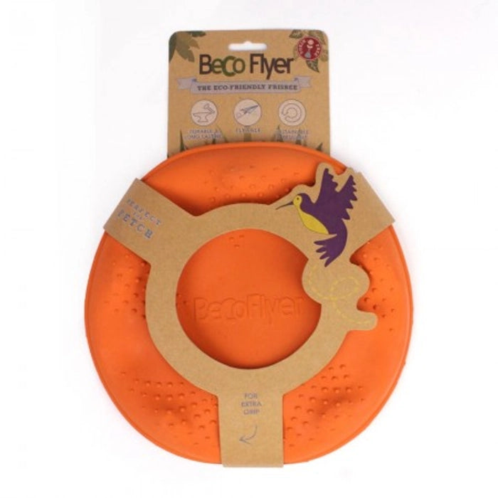 Beco- Standard Rubber Flyer Plush Toy (Orange)