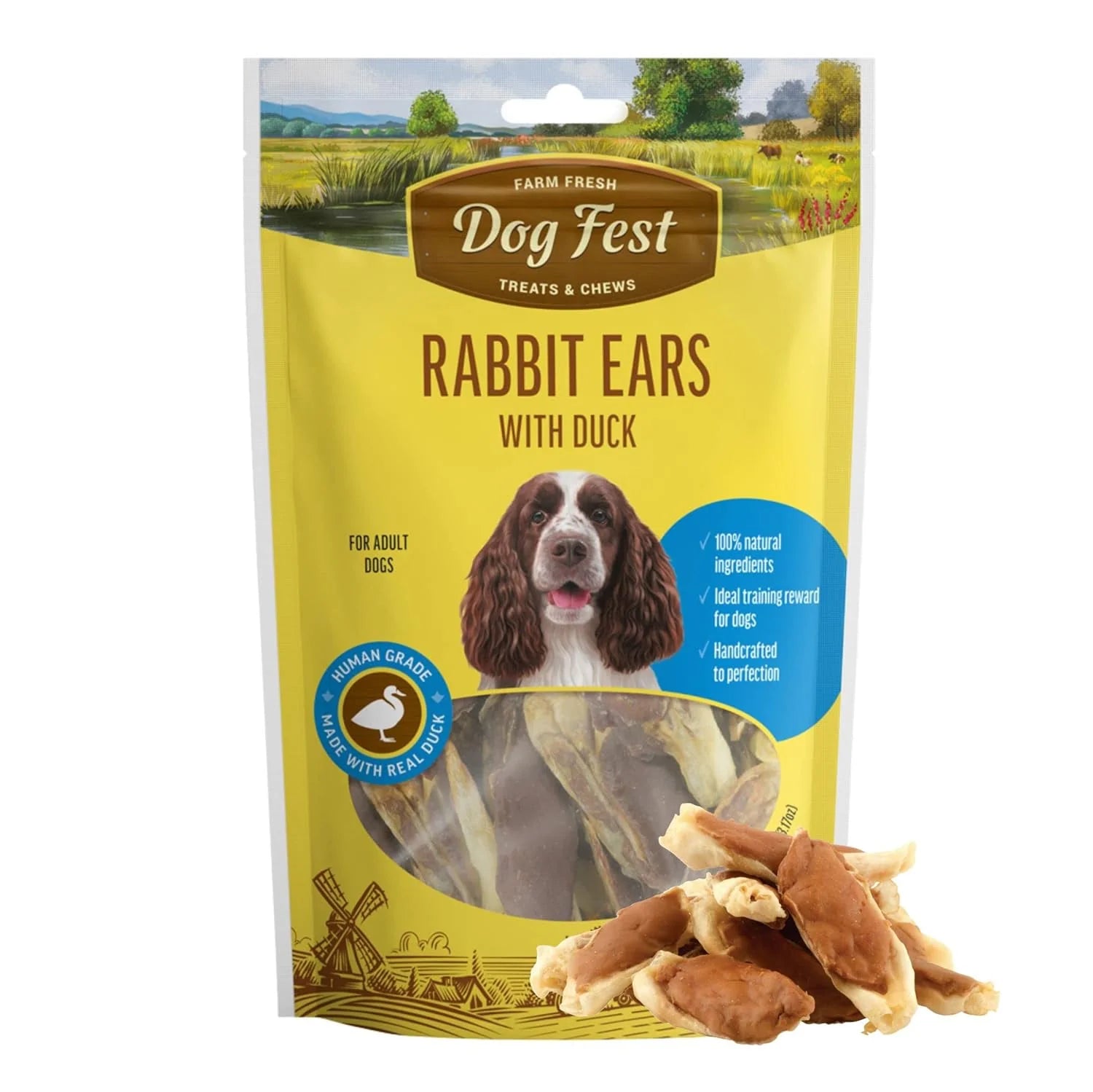 Dogfest- Rabbit Ears With Duck Treats For Adult Dog