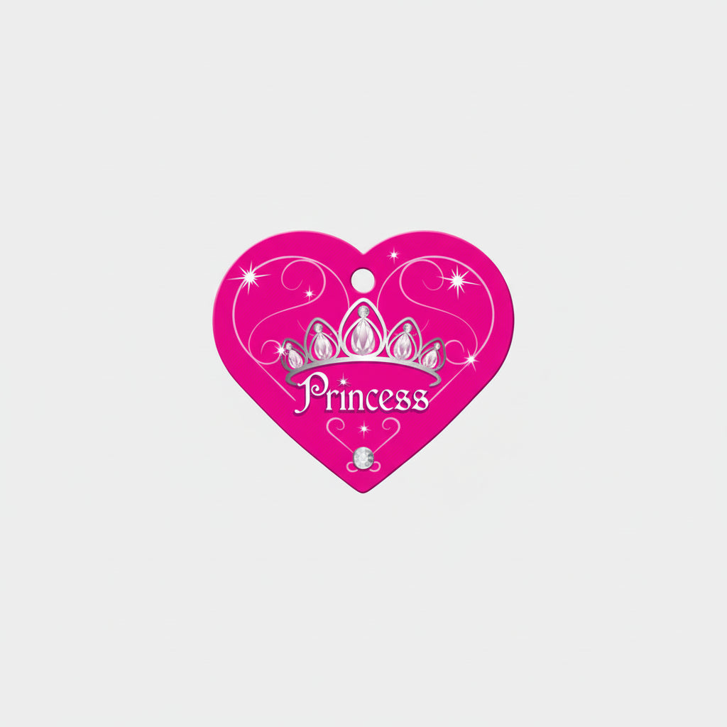 Quick Tag Heart Princess Shape Name Tag