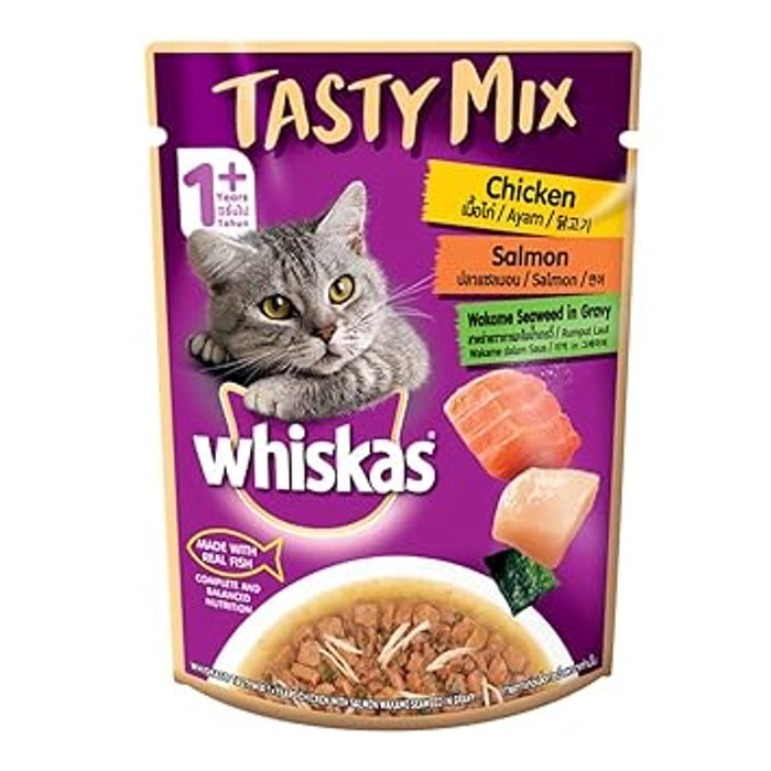 Whiskas - Chicken with Salmon Wakame Seaweed in Gravy Tasty Mix