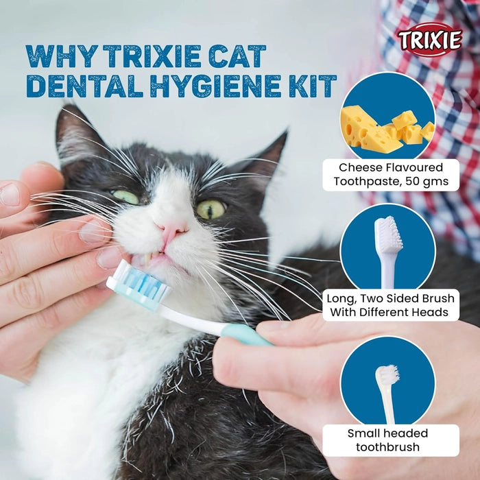 Trixie- Cats Dental Hygiene Set Cat Toothbrush and Toothpaste