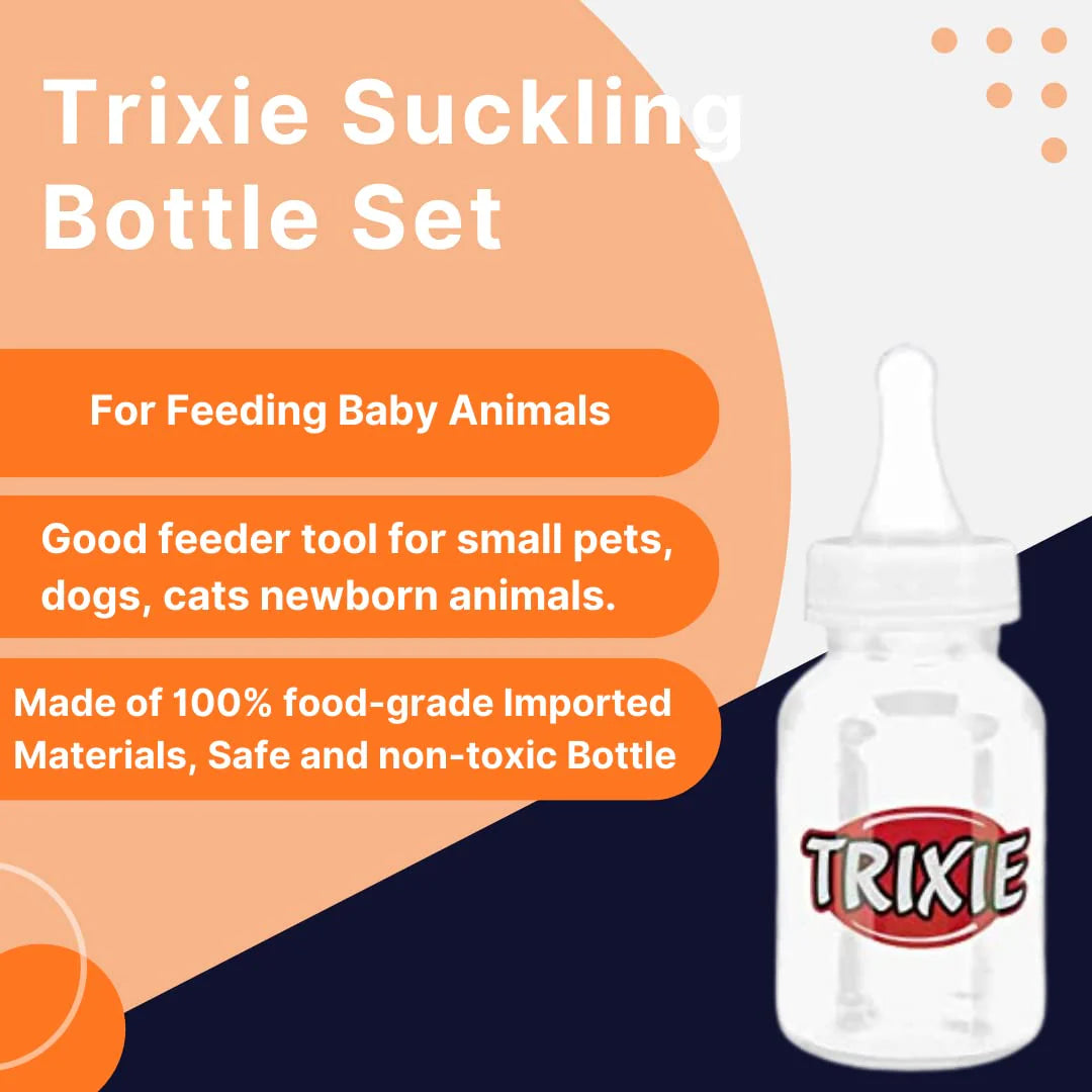 Trixie- Suckling Bottle Set for Newborn and Small Animals