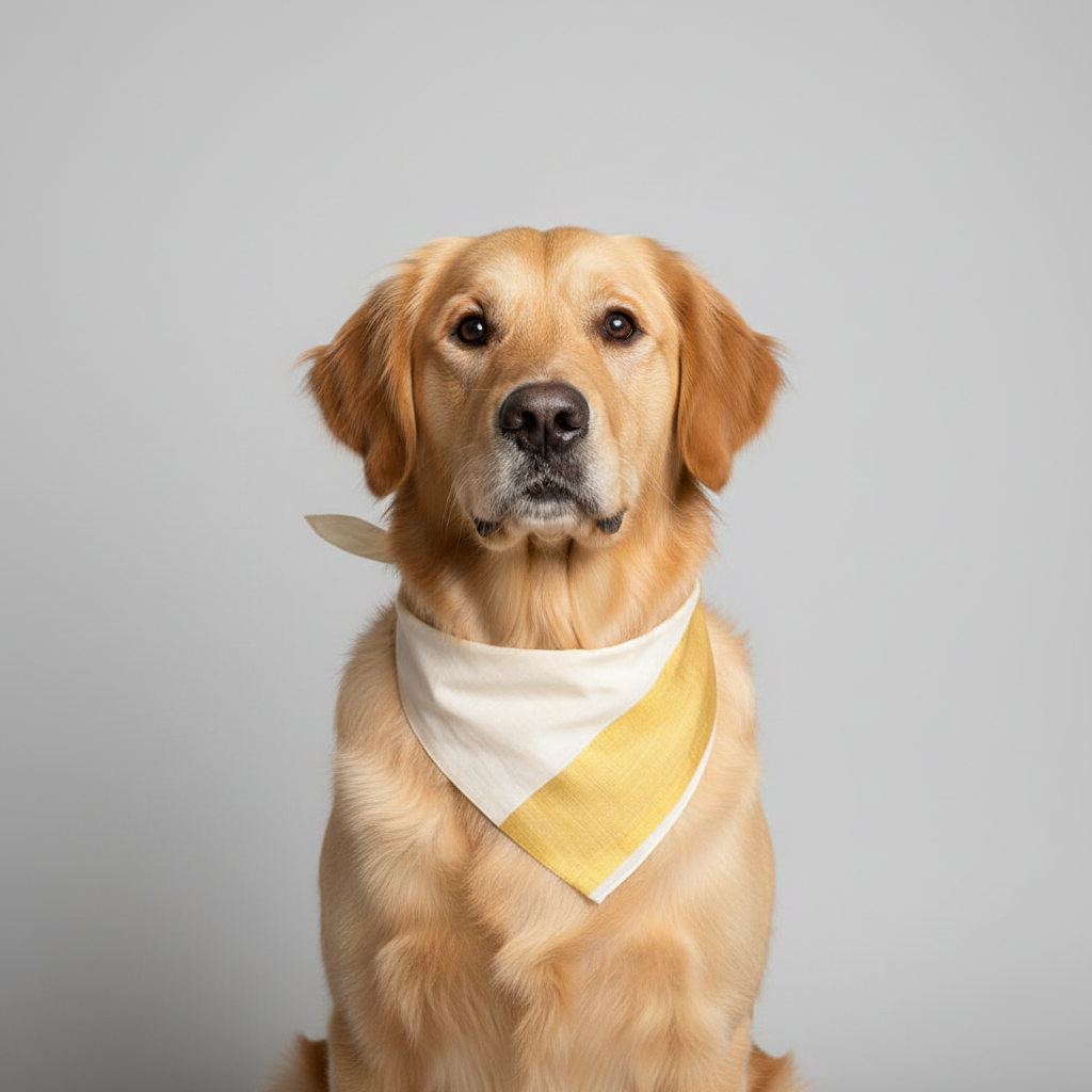 Story Tails Onam Special Kasavu Bandanas for Dogs