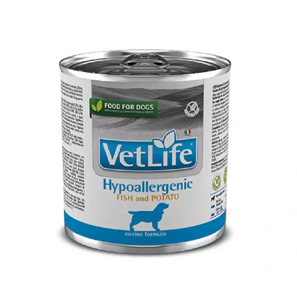 Vet Life- Hypoallergenic Fish & Potato Dog Wet Food Can