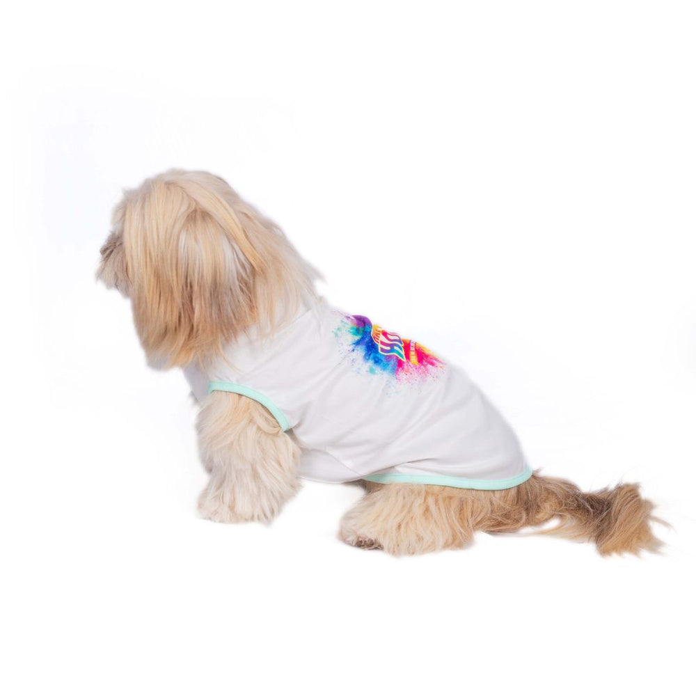Pets Way Holi Vest  White T-Shirt for Dogs