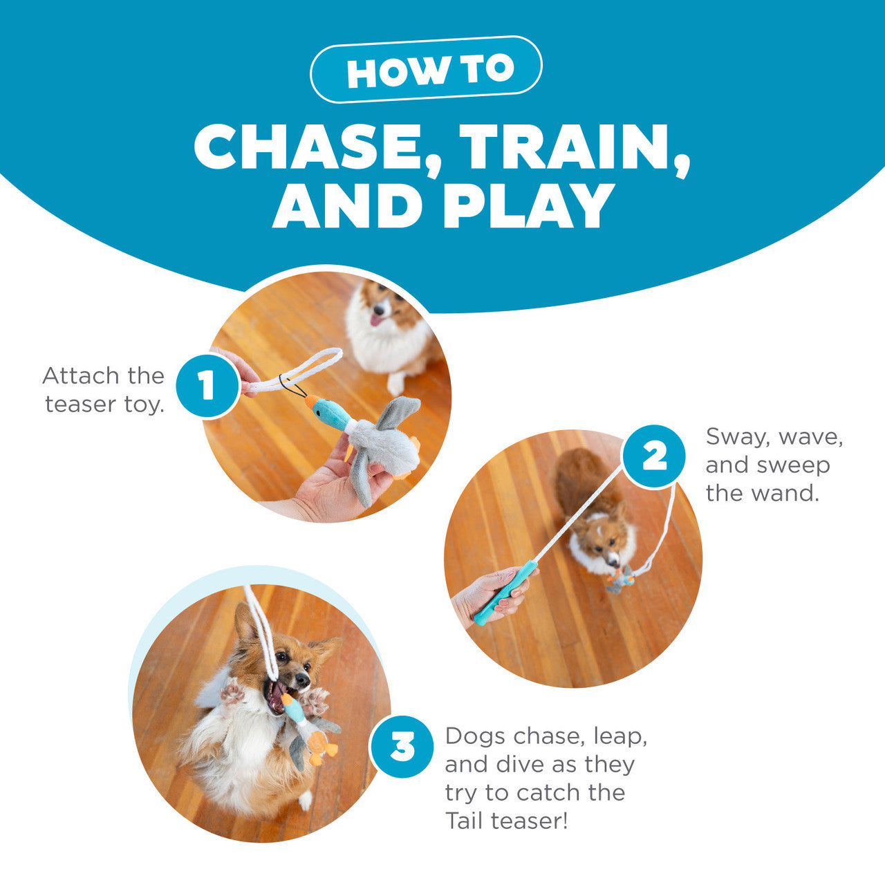 Outward Hound Tail Teaser with Refill Interactive Dog Toy