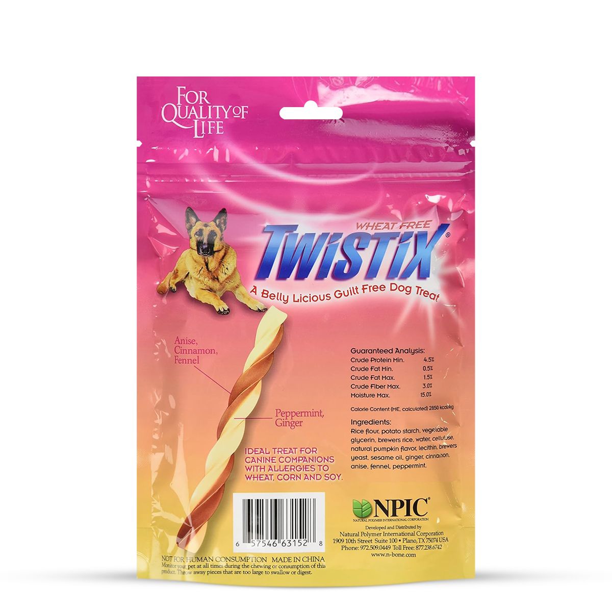 NPIC- Twistix Pumpkin Spice Flavor Dog Dental Treat