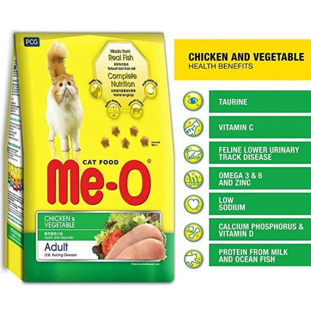 Me-O Adult  Chicken and Vegetable Dry Cat Food