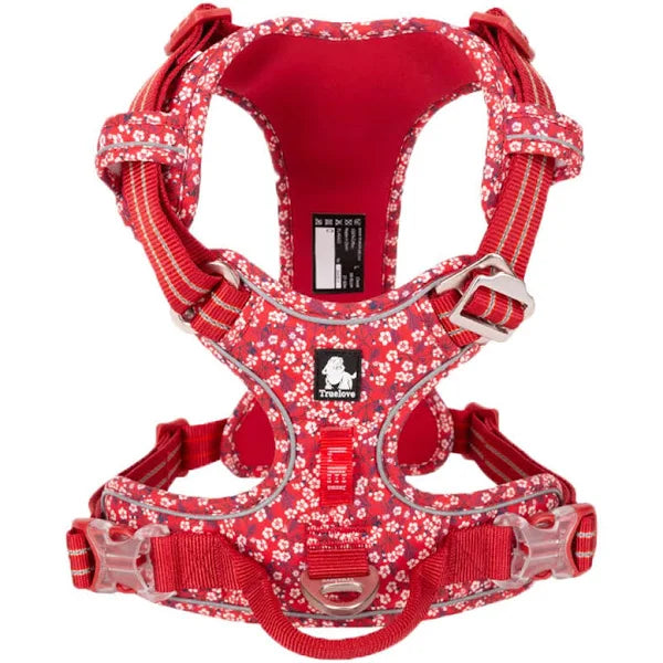 True Love - Floral No Pull Pet  Harness Cordura Fabric For Dogs