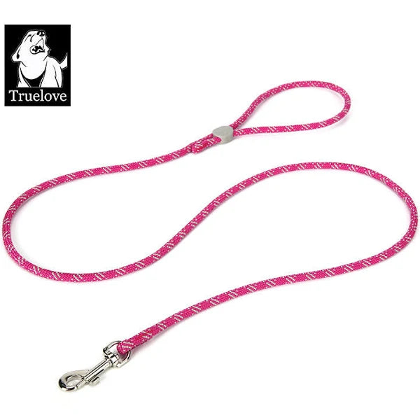 True Love - High Density Rope Webbing Leash - Fuchsia