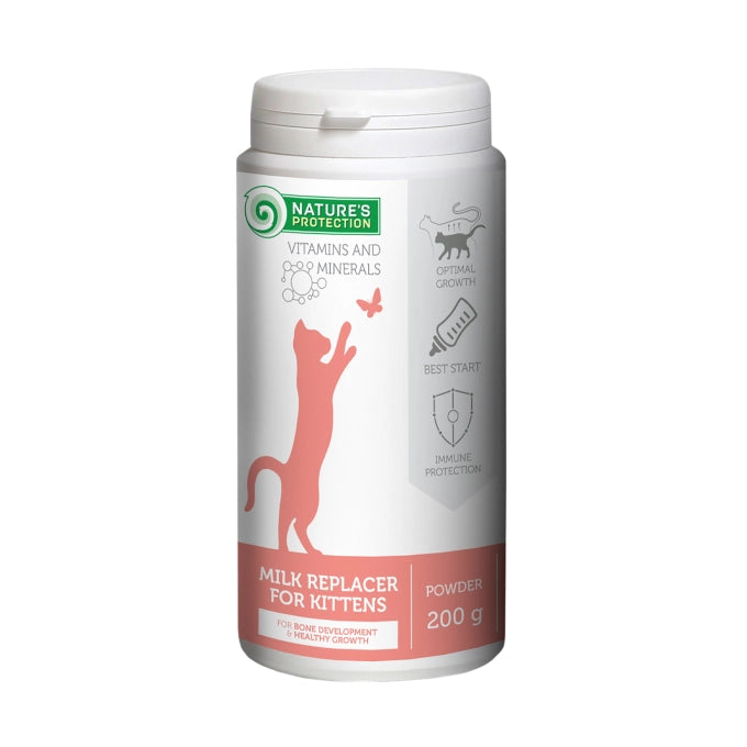 Nature's Protection Kitty Milk Replacer for Kittens for Bone Development & Healthy Growth