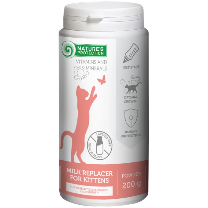 Nature's Protection Kitty Milk Replacer for Kittens for Bone Development & Healthy Growth
