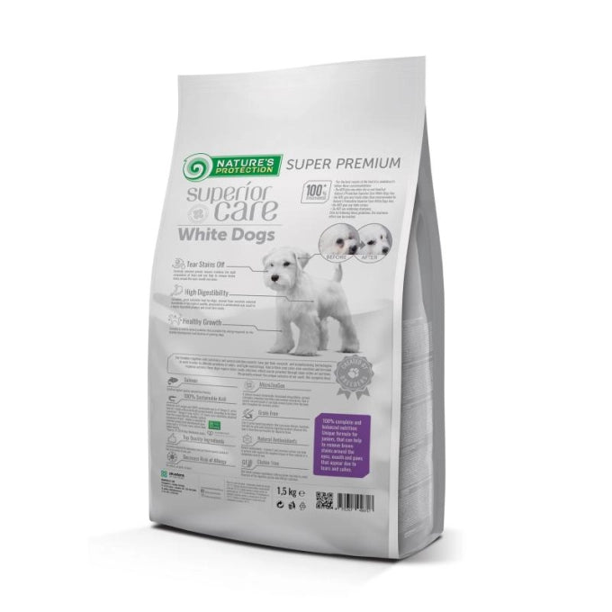 Nature's Protection Superior Care White Dogs Grain Free Salmon Starter All Breeds Dog Dry Food