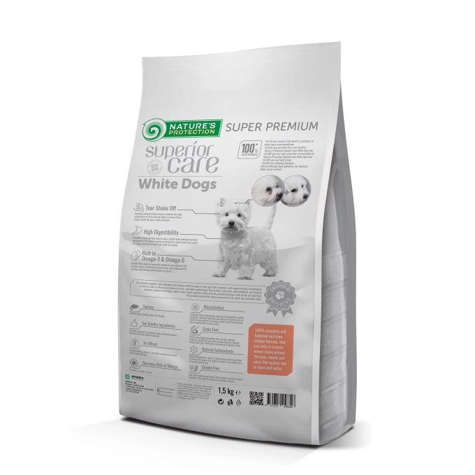 Nature's Protection Superior Care White Dogs Grain Free Salmon Adult Small and Mini Breeds Dog Dry Food