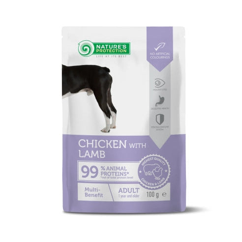 Nature's Protection Adult Chicken And Lamb Dog Wet Food