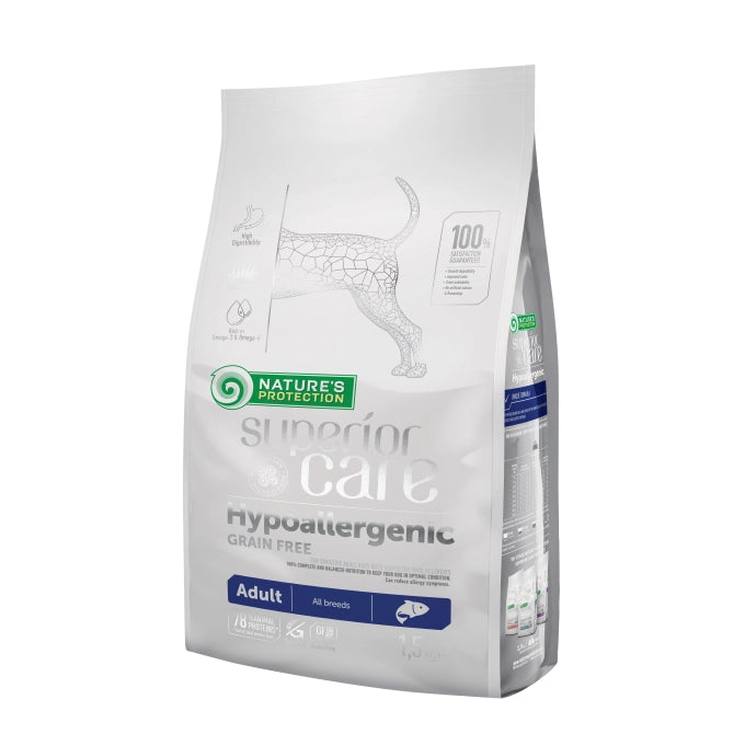 Nature’s Protection Superior Care Hypoallergenic Grain Free Salmon Adult All Breeds Dog Dry Food