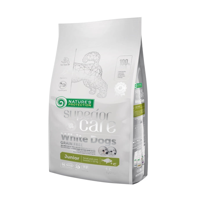 Nature's Protection Superior Care White Dogs Grain Free White Fish Junior Small and Mini Breeds Dog Dry Food