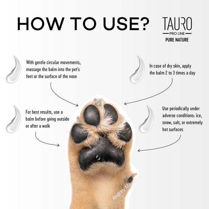 Tauro Pro Line Pure Nature Nose&Paw Balm Hydrates & moisturizing paw pad and nose balm for dogs and cats