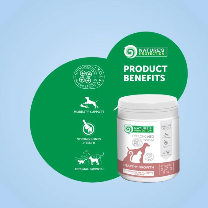 Nature's Protection Healthy Growth Formula Complementary Feed For Growing Dogs And Cats For Feeth Joints & Bones