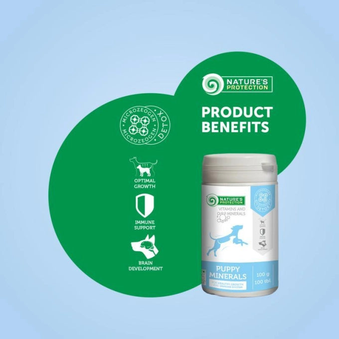 Nature's Protection Puppy Minerals Complementary Feed For Puppies For Bone Development & Healthy Growth
