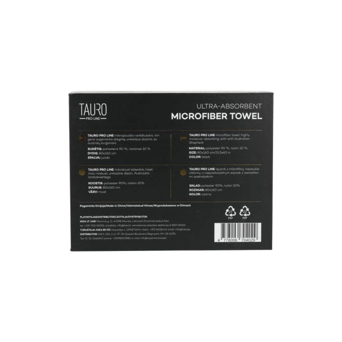 Tauro Pro Line Microfiber Towel Super Absorbent Unique Design