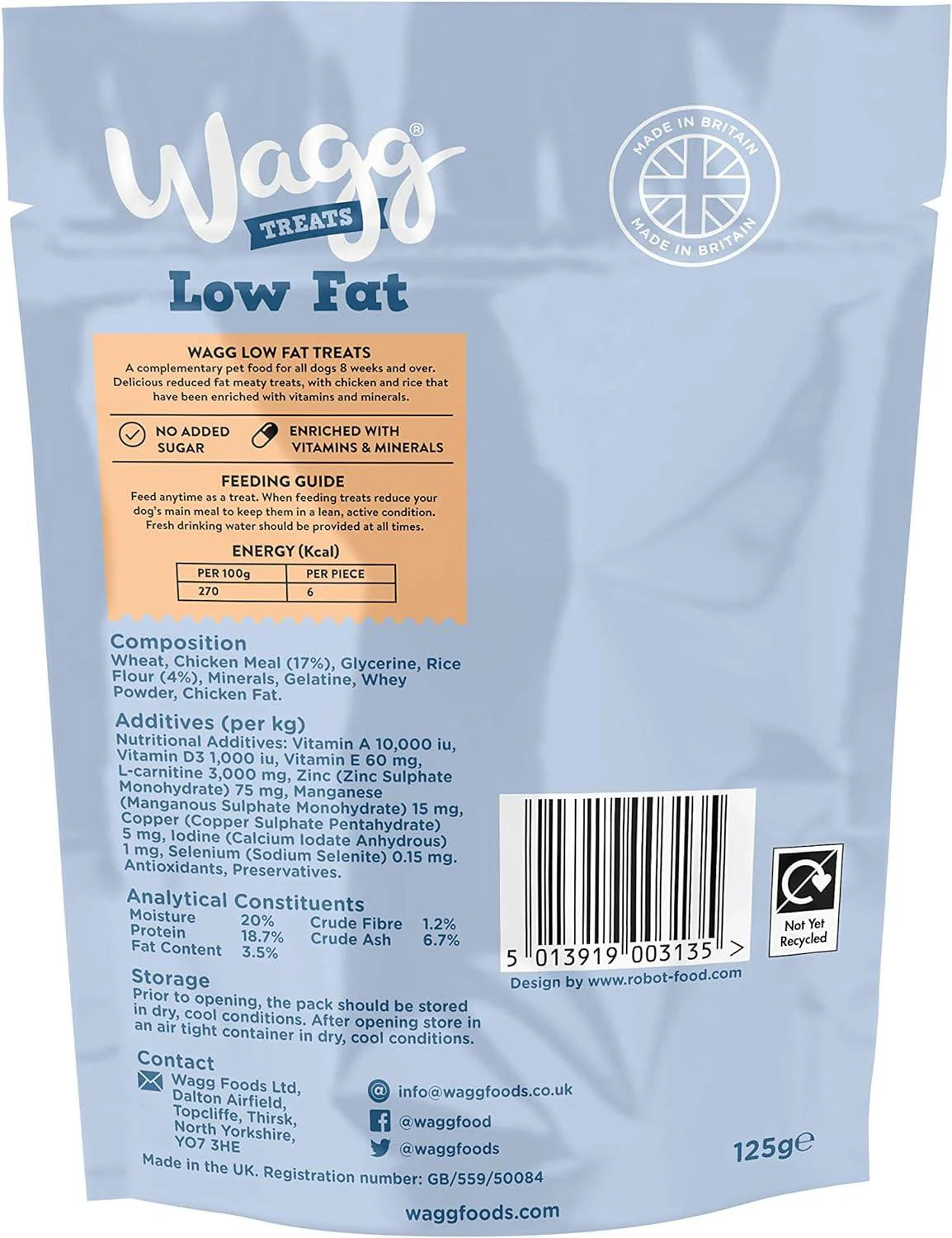 Wagg-Low Fat Meaty Bites with Chicken & Rice